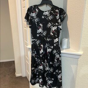 Floral Black Dress